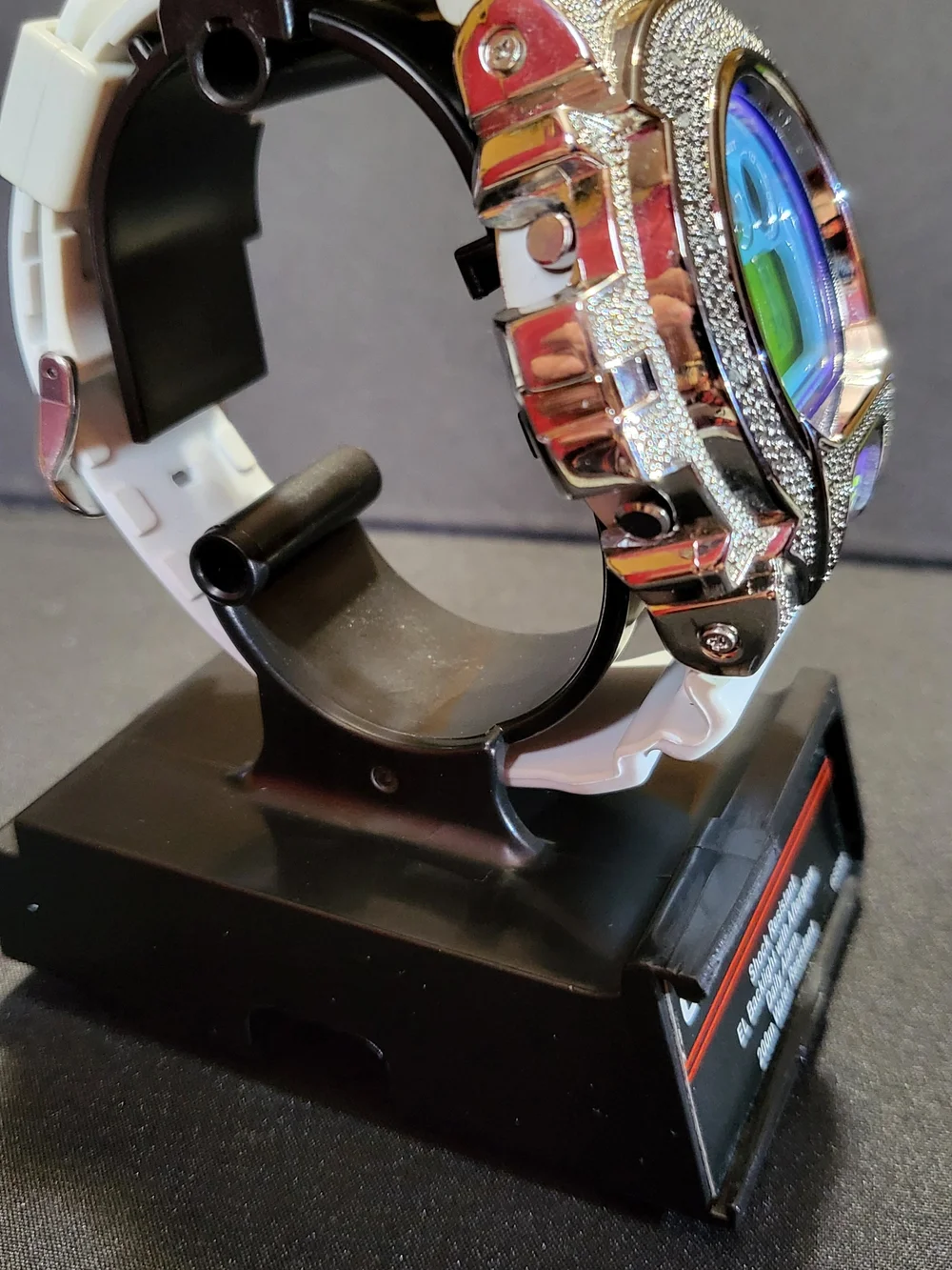 Casio G-Shock DW-6900CS Custom Bezel with White Band and Purple Accent
